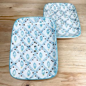 Seifenschale Oriental, eckig, blau