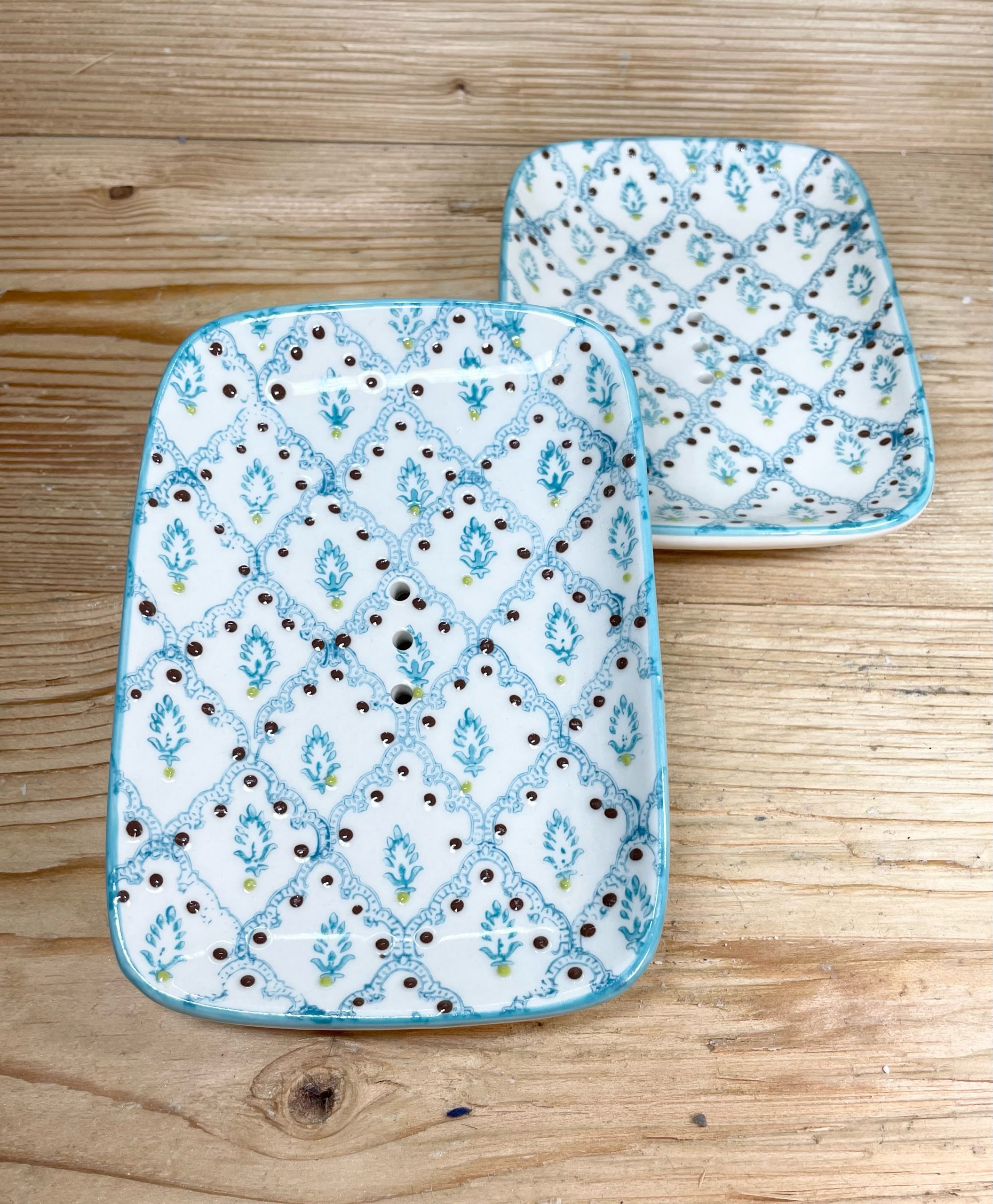 Seifenschale Oriental, eckig, blau